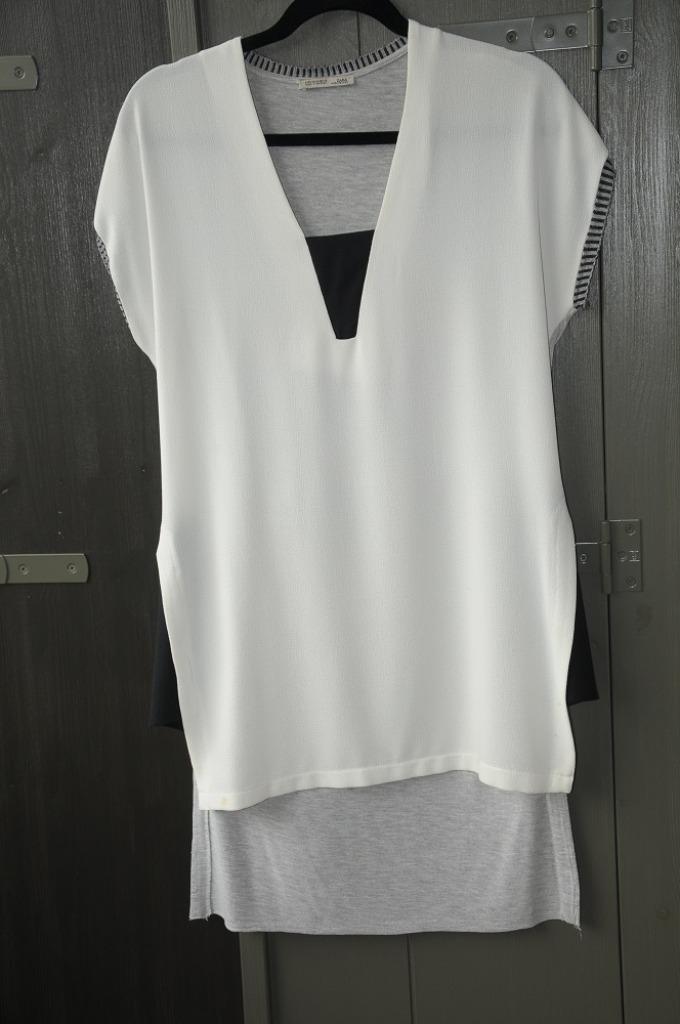 Leuke tuniek van ZARA, maat M, ZGAN!!, Kleding | Dames, Blouses en Tunieken, Zo goed als nieuw, Maat 38/40 (M), Wit, Ophalen of Verzenden