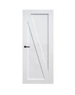 Wit voorgelakte landelijke binnendeur in stomp, Niet ingevuld, 80 tot 100 cm, Binnendeur, Niet ingevuld