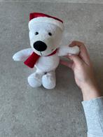 Schattige Kinder knuffel ijsbeer met sjaal en muts, Ophalen of Verzenden, Zo goed als nieuw, Beer