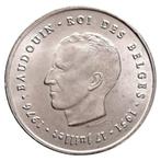 Zilveren munt van Koning Boudewijn I belgie, Postzegels en Munten, Munten | België, Zilver, Ophalen of Verzenden, Zilver, Losse munt