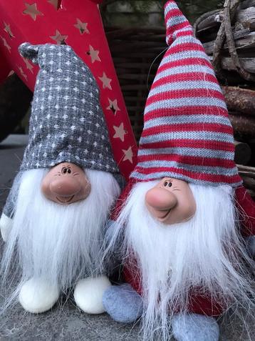 Set 2 kerstkabouters Tomtar gnoom grijs rood Nieuw kerstster beschikbaar voor biedingen