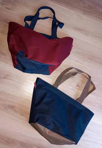 Reisenthel 2 shoppers bordeaux navy Shopper M, blauw rood