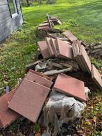 50x50 cm rode tuin tegels +/- 100 stuks, Doe-het-zelf en Verbouw, Ophalen, Gebruikt, 40 tot 60 cm, 10 m² of meer