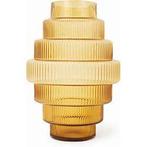 Pols vaas te koop  ( model steps) zgan, Huis en Inrichting, Ophalen, 50 tot 75 cm, Geel, Glas