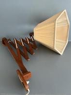 Houten schaarlamp / harmonicalamp uit de jaren '50 / '60, Huis en Inrichting, Ophalen of Verzenden, Gebruikt