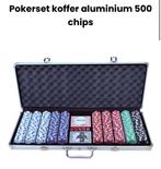 Pokerset 500 chips gratis kaartschud machine, Hobby en Vrije tijd, Gezelschapsspellen | Kaartspellen, Nieuw, Ophalen