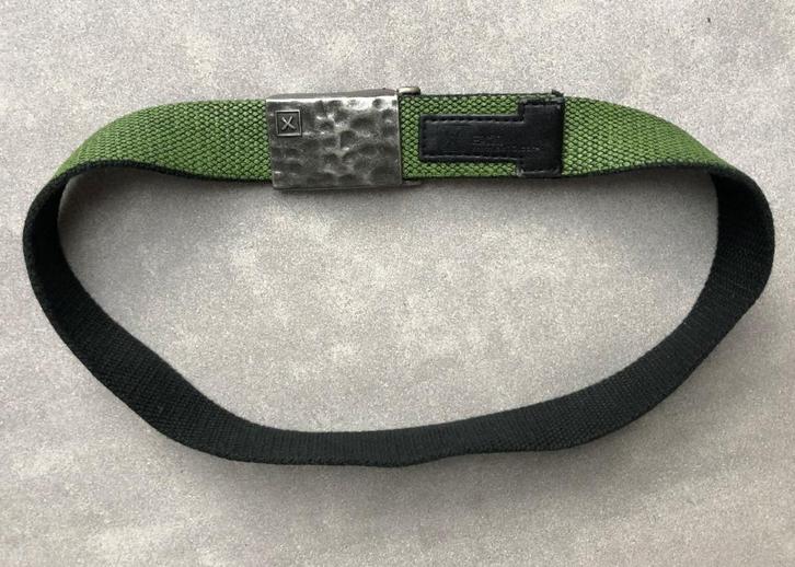 Kinderriem 70 cm - groen 3,5 cm hoog riem stof EX10, Kinderen en Baby's, Kindermode-accessoires, Gebruikt, Ophalen of Verzenden