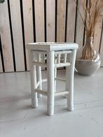 Houten tafeltje wit, Ophalen of Verzenden, Gebruikt, Hout