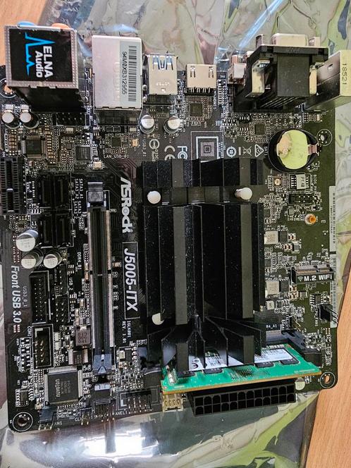 ASRock J5005-ITX Low power moederbord, Computers en Software, Moederborden, Gebruikt, Intel, DDR4, Ophalen of Verzenden