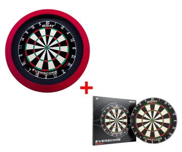 set Basic dartbord verlichting Rood + GOAT dartbord  beschikbaar voor biedingen
