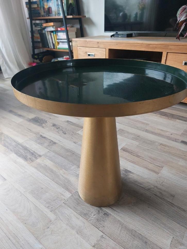Bijzettafel Goud/Groen - Stijlvol Accent!, Huis en Inrichting, Tafels | Bijzettafels, Ophalen