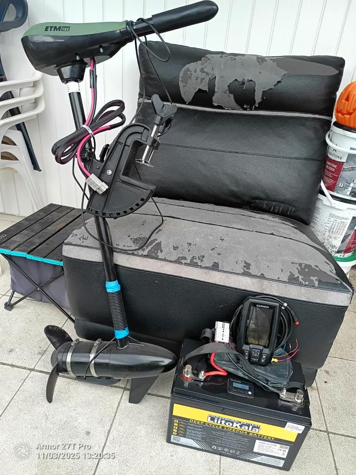 Raptor2mfast Etm-tec60Carp Litokala12v GarminStrikerVivid4cv, Watersport en Boten, Hengelsport | Karpervissen, Zo goed als nieuw