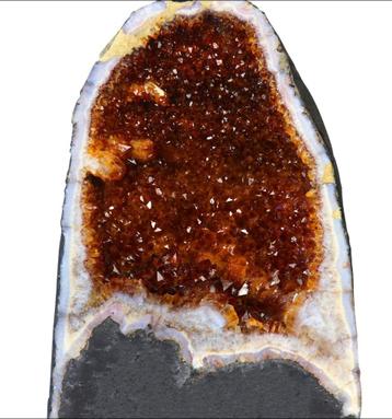 Oranje Citrien - AAA-kwaliteit - 33x23x24 cm - Geode - 18 kg beschikbaar voor biedingen