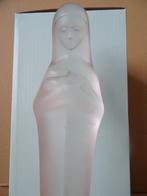 Antiek Mariabeeld Madonna Stef Uiterwaal Leerdam glas 24cm, Antiek en Kunst, Ophalen of Verzenden