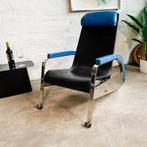 Tecta - D80 Grand Repos - leer zwart/blauw, Verzenden, Gebruikt, Metaal, Minder dan 50 cm