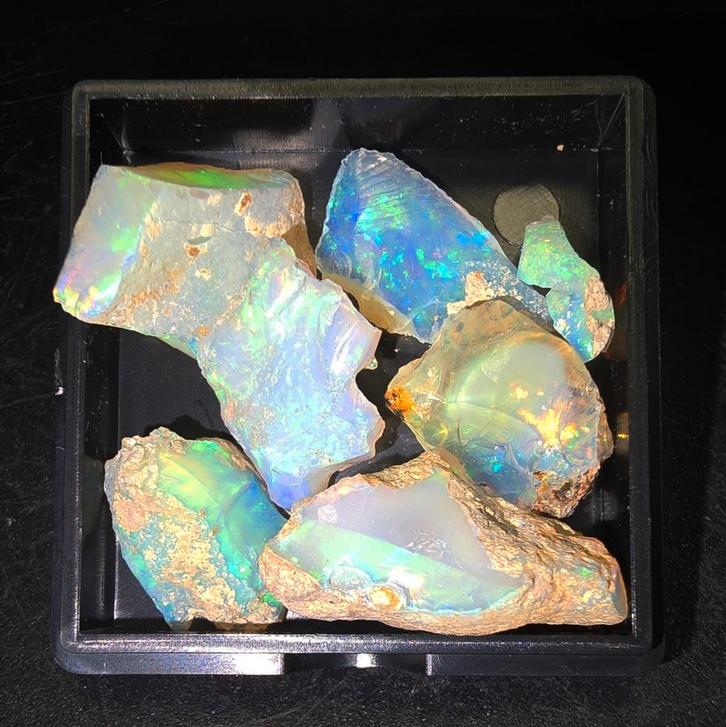 Lot #4 Ethiopisch Opaal Ruw, Verzamelen, Mineralen en Fossielen, Ophalen of Verzenden