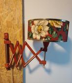 Vintage schaarlamp / wandlamp, Ophalen of Verzenden, Zo goed als nieuw, Hout