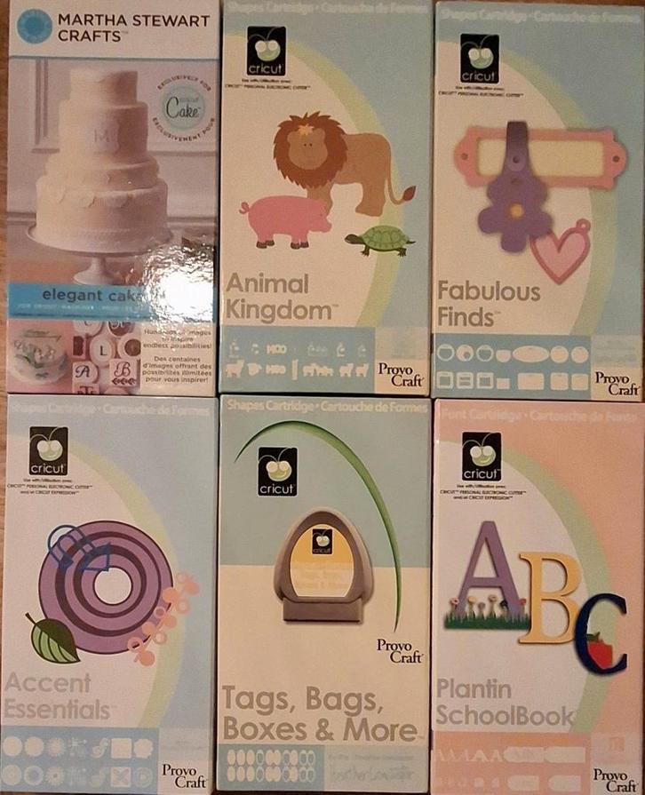 Cricut Cartridges - 6 stuks - Nette Staat, Hobby en Vrije tijd, Knutselen, Gereedschap of Toebehoren, Ophalen of Verzenden