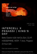 1x Intercell ticket koningsdag 2025, Tickets en Kaartjes, Eén persoon