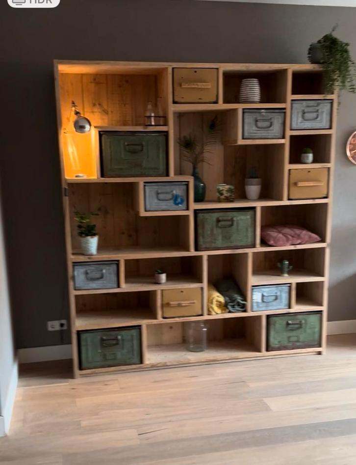 Robuuste Loods 5 Kast - Leven in Stijl, Huis en Inrichting, Kasten | Boekenkasten, Gebruikt, 200 cm of meer, 200 cm of meer, 25 tot 50 cm