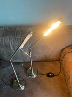 2 Vintage Chroomen Tafellampen., Ophalen of Verzenden, Zo goed als nieuw, Glas, Minder dan 50 cm