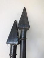 2 Gordijn Roeden., Ophalen, 200 cm of meer, Zwart, Zo goed als nieuw