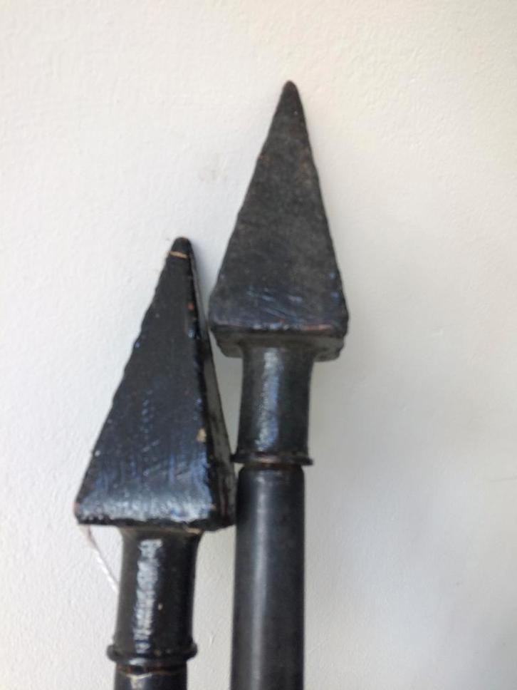 2 Gordijn Roeden., Huis en Inrichting, Stoffering | Gordijnen en Lamellen, Zo goed als nieuw, 200 cm of meer, Zwart, Ophalen