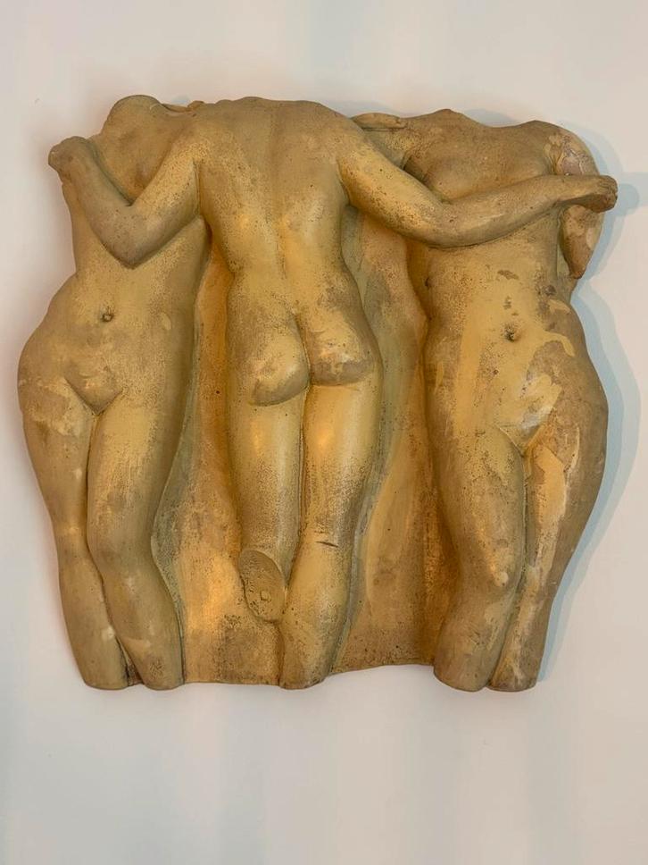 Beeld van Steen - Drie Gratiën, Antiek en Kunst, Kunst | Beelden en Houtsnijwerken, Ophalen of Verzenden