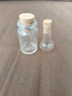 Miniatuur flesjes met kurk, Ophalen of Verzenden, Gebruikt