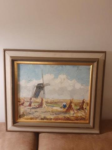 Knut Norman (1896 - 1977) molen en  hooischoven  beschikbaar voor biedingen