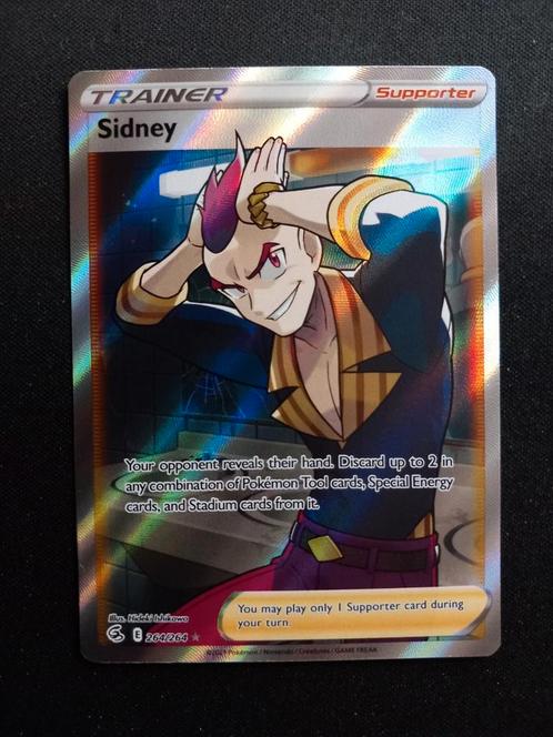 Pokemon Sidney 264/264 Fusion Strike Full Art NM, Hobby en Vrije tijd, Verzamelkaartspellen | Pokémon, Zo goed als nieuw, Losse kaart