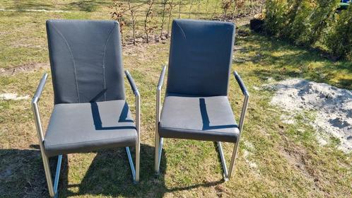 2 eetkamerstoelen, Huis en Inrichting, Stoelen, Gebruikt, Overige kleuren, Ophalen