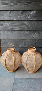 Riverdale Bamboe Lantaarns 2 stuks, Ophalen of Verzenden, Zo goed als nieuw, Overige materialen, 50 tot 75 cm