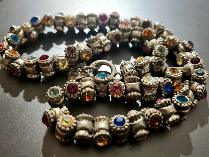 Otazu Ketting Gekleurd Zilver, Sieraden, Tassen en Uiterlijk, Kettingen, Ophalen of Verzenden