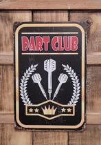 Dart Club darten pijlen reclamebord van metaal wandbord deco, Info@deconoord.nl, Deco Noord, Nieuw, Ophalen of Verzenden