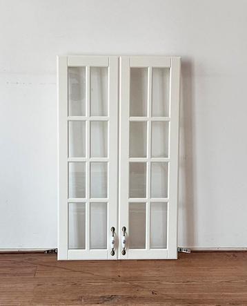 2x Ikea Bodbyn deurtjes met glas, 30x100 cm, zgan beschikbaar voor biedingen
