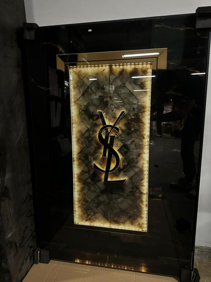 Glasschilderij 80x120cm Yves saint laurent, Antiek en Kunst, Kunst | Schilderijen | Modern, Ophalen of Verzenden