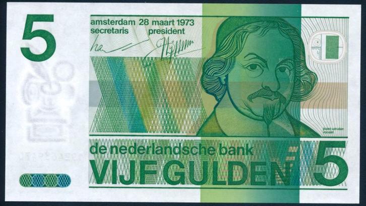 5 Gulden 1973 ‘Vondel II' - 1924639470, Postzegels en Munten, Bankbiljetten | Nederland, Los biljet, 5 gulden, Ophalen of Verzenden