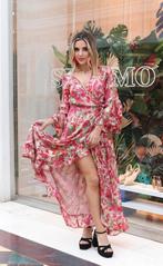 Purple queen floral wikkeljurk L lang zwierig bloem Ibiza, Purple queen, Maat 42/44 (L), Ophalen of Verzenden, Zo goed als nieuw