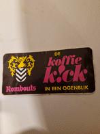 4610 Vintage Rombouts Koffie Kick Reclame Sticker, Ophalen of Verzenden, Gebruikt