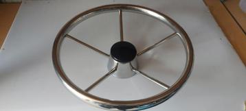 RVS Stuurwiel Ø340x95mm (komt van een Prins 580 Sundeck) beschikbaar voor biedingen
