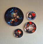 Diverse Heinen Delfts Blauw Wandborden, Ophalen, Porselein of Keramiek, Schaal, Rond