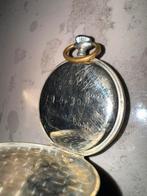 Vintage zilveren Huga pocketwatch zakhorloge, Staal, A, Ophalen, Overige merken