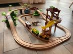Houten treinbaan, trein, boompjes, dieren, poppetjes, Ophalen of Verzenden, Zo goed als nieuw, Overige typen