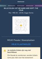 Billie Eilish | HMHAS tour | maandag 5 mei | 2 staanplaatsen, Tickets en Kaartjes, Concerten | Pop, Mei, Twee personen