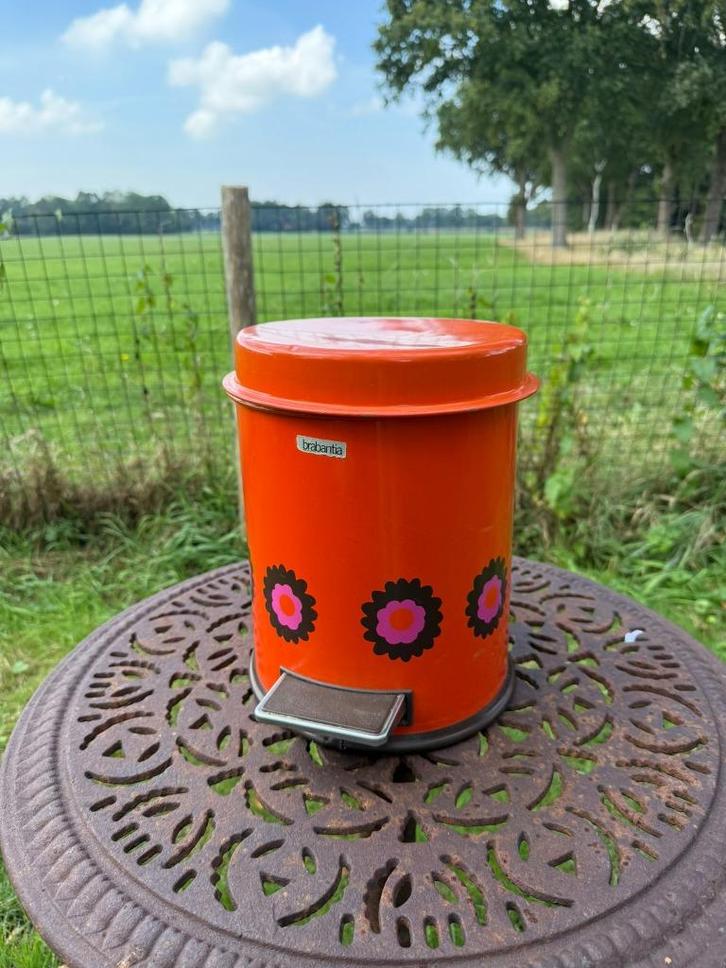 Vintage pedaalemmer - prullenbak - Brabantia Patrice, Huis en Inrichting, Woonaccessoires | Prullenbakken, Gebruikt, Metaal, Minder dan 50 cm