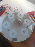 Philips massive halogeen plafondlamp plafonnière, Huis en Inrichting, Lampen | Plafondlampen, Ophalen, Gebruikt, Glas, Modern