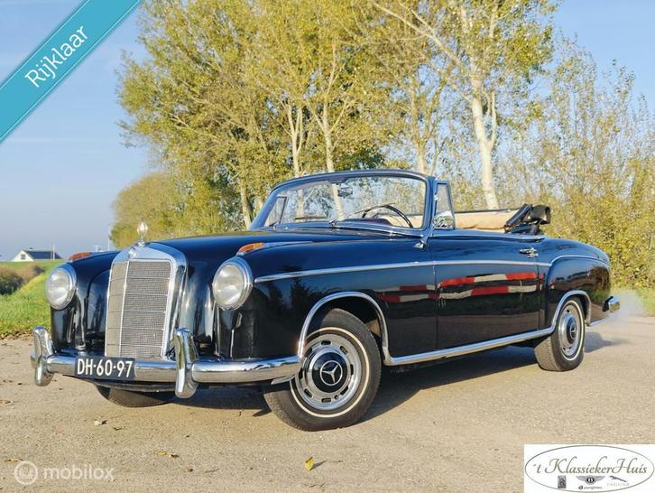 Mercedes 220 S convertible, Auto's, Oldtimers, Bedrijf, Te koop, Lederen bekleding, Open dak, Mercedes-Benz, Benzine, Cabriolet