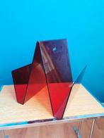 Vintage Tijdschriftenrek / platenrek / LP-rek Design rood, Ophalen of Verzenden, Gebruikt