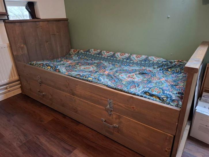 Steigerhouten Tienerkamer, Huis en Inrichting, Slaapkamer | Bedden, Ophalen